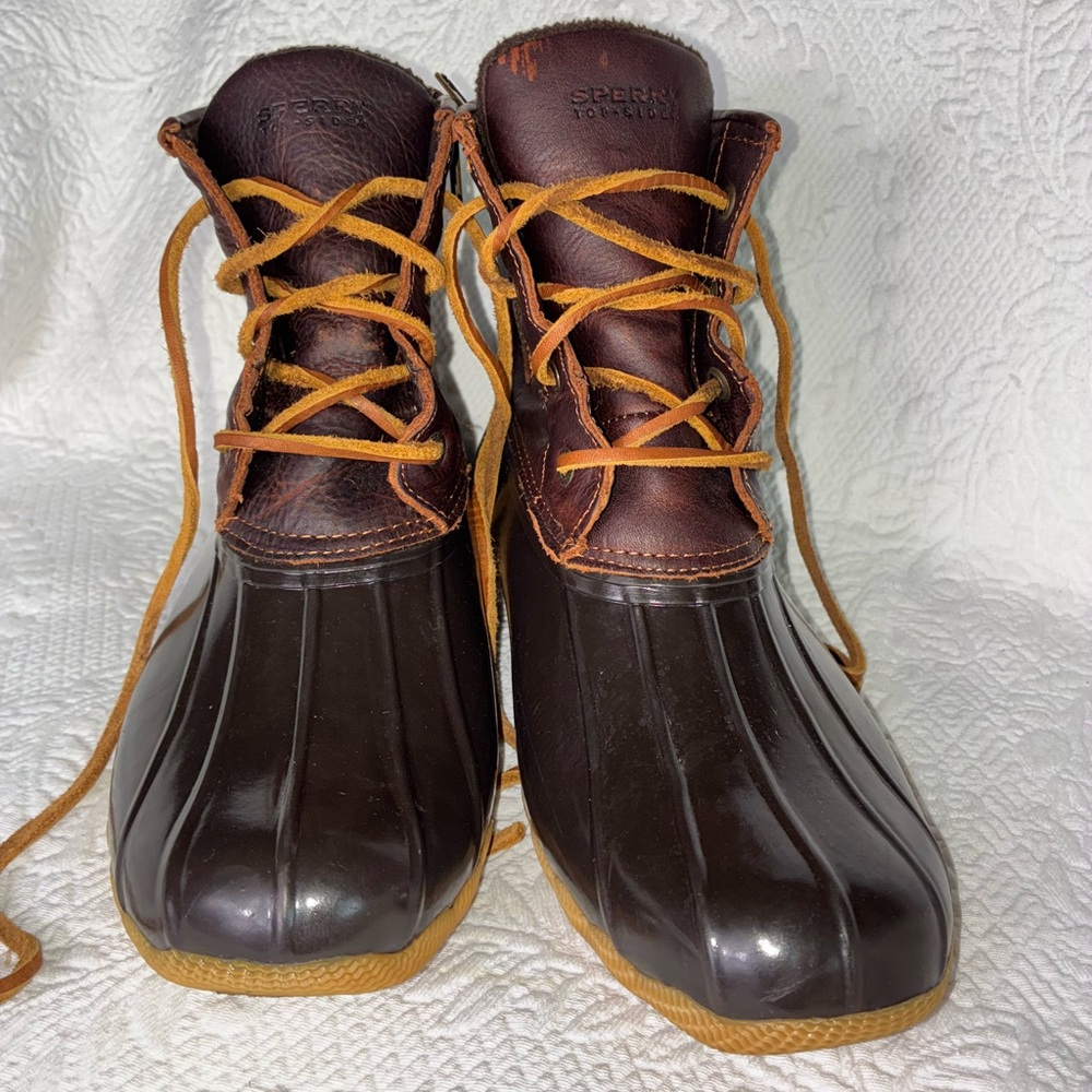 Sperry Black and Brown Duck Boots - Picture 5 of 16